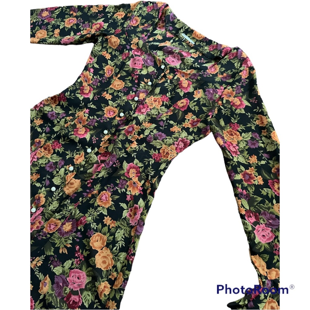 Vintage Floral Dress S & M not stretchy wore it couple of times